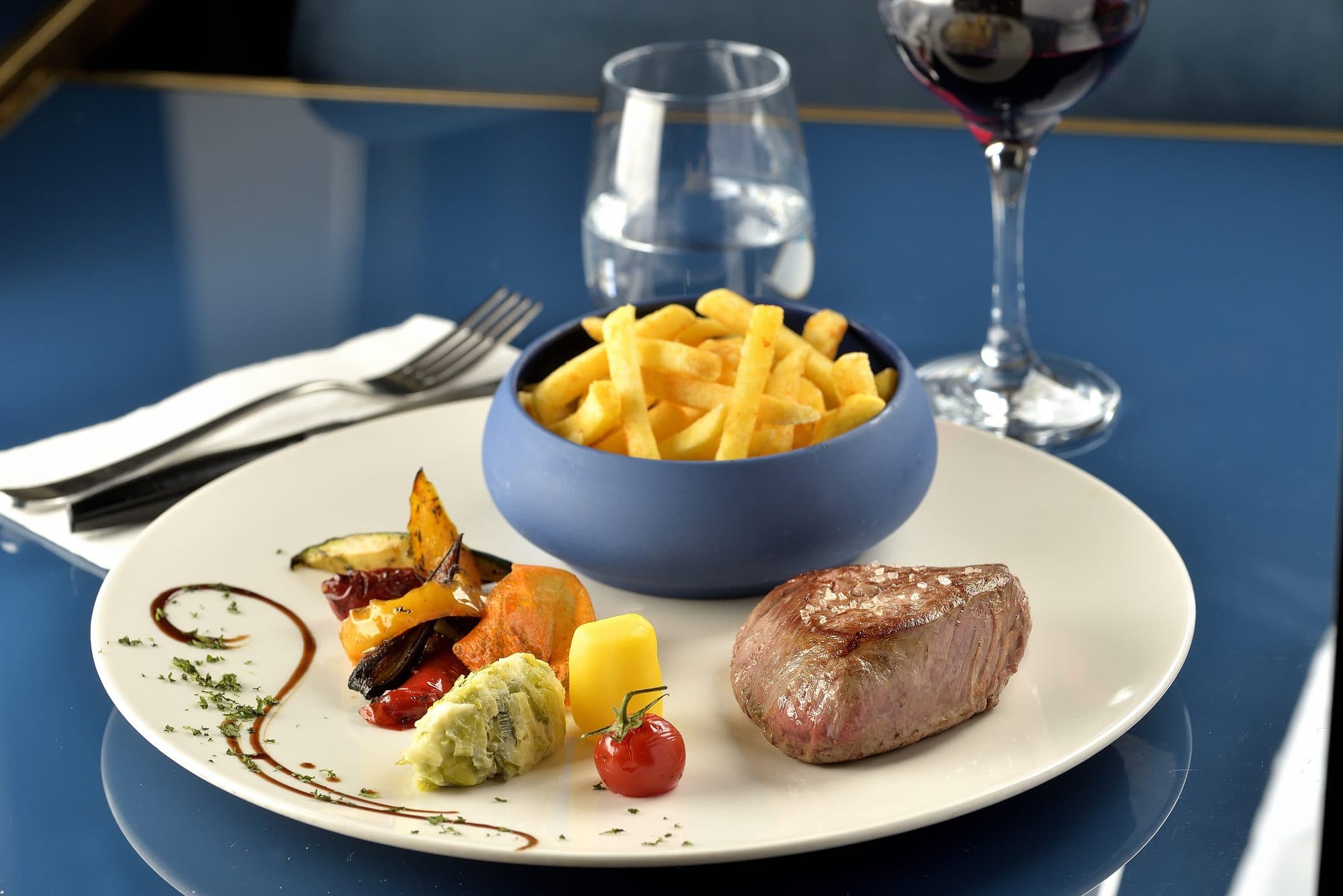 Un plat dressé du restaurant La Belle Croix